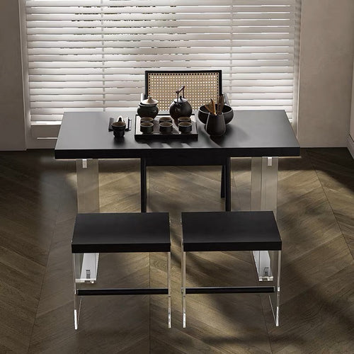 Aurelia black solid wood Acrylic table