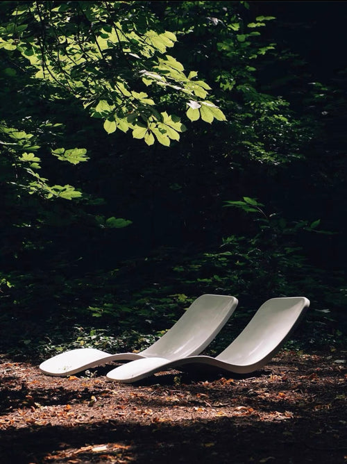 Haruki Outdoor Fiberglass Lounge Chair