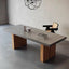 retro imitation cement colour dining table simple solid wood long table conference table designer negotiation desk desk desk