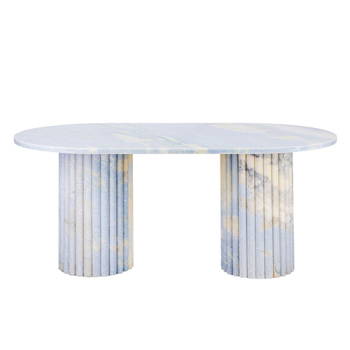 Sky Blue marble dining table