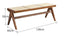 Largo Rattan ottoman bench - Walnut