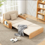 Japanese Log-Style Convertible Sofa Bed – Compact Living Solution