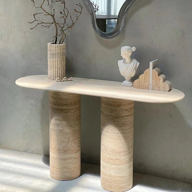 Travertine Console Table Natural Stone