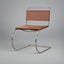 Saddle Leather & Stainless Steel Cantilever Chair