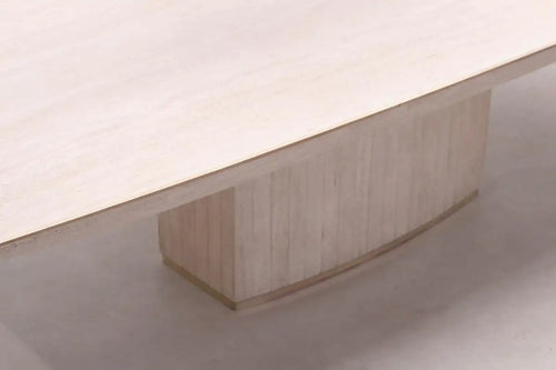 Travertine dining table by Willy Rizzo