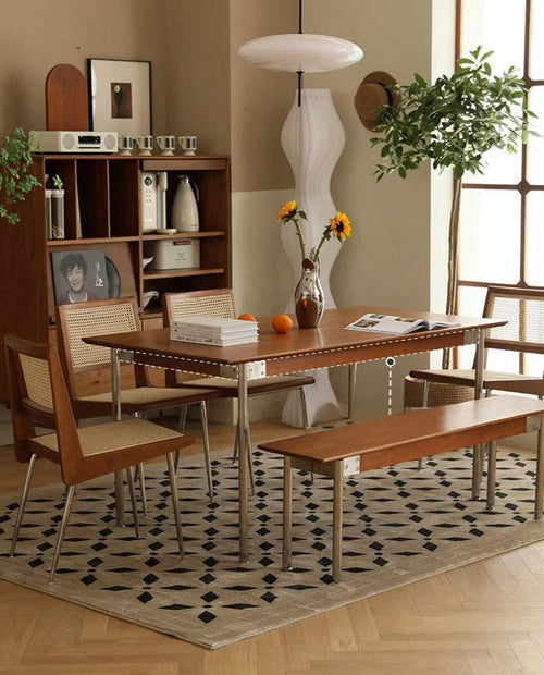 Edwige solid wood rectangular dining table