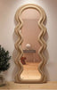 Sierra Lint Full-Length Mirror with wavy frame design