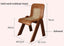 Stylish brown retro chair perfect for contemporary dining spaces.