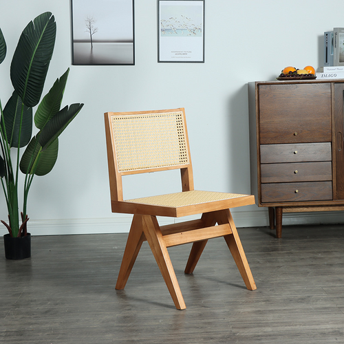 Allyra Armless Rattan Dining Chair - Natural Brown