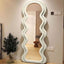 Wavy Curved Top dressing mirror - Ivory