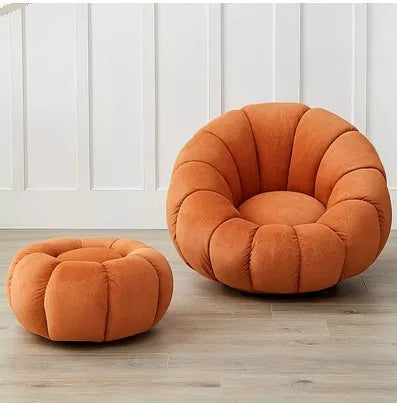Pumpkin padded sofa chair