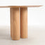 Eco-friendly oak wood table with a smooth surface.