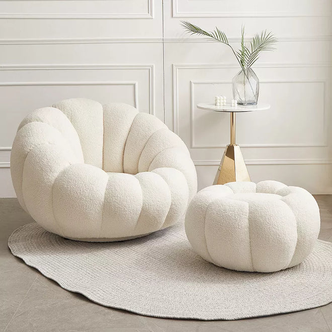 Pumpkin padded sofa chair