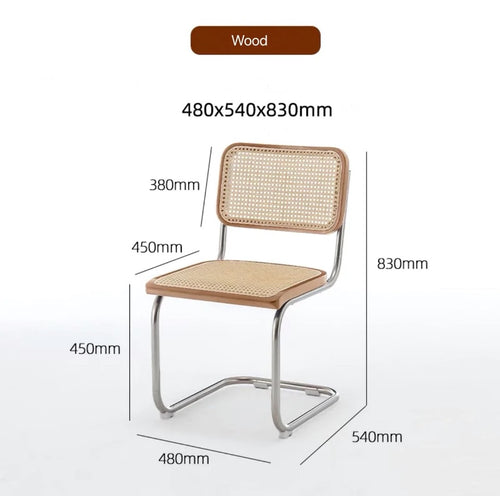 Cesca Rattan/Metal Dining Chair - Natural