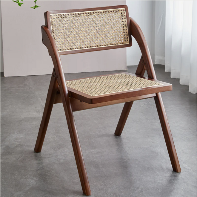 Caja Foldable Rattan Cane Seat - Walnut