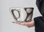 Sculptural silver espresso vessel