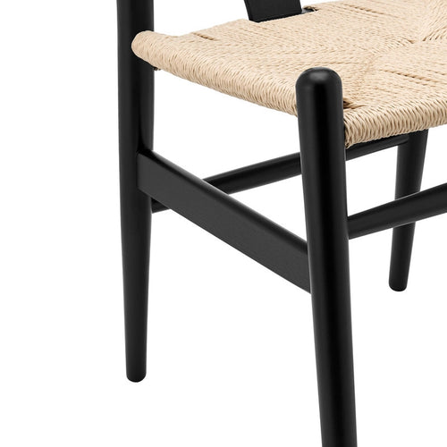 Miro Wishbone Chair - Black