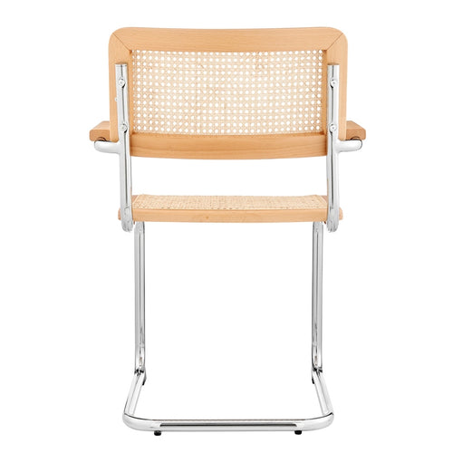 Cesca Rattan/metal Dining Arm Chair - Light Sand