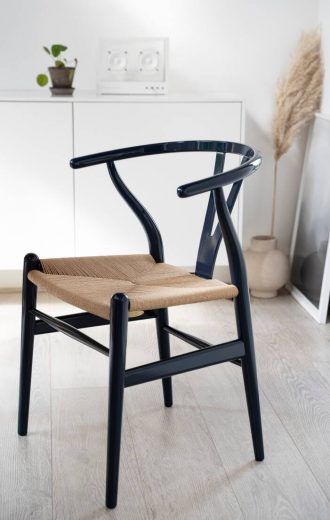 Miro Wishbone Chair - Black