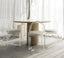 Luna Natural Round Travertine Dining Table - Beige