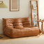 Lucius L-Shaped 2-seater Sofa - Leather Orange