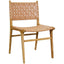 Jannali woven Leather dining Chair - Brown