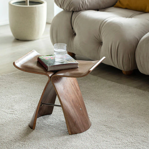 Danish Butterfly Side Table - Walnut