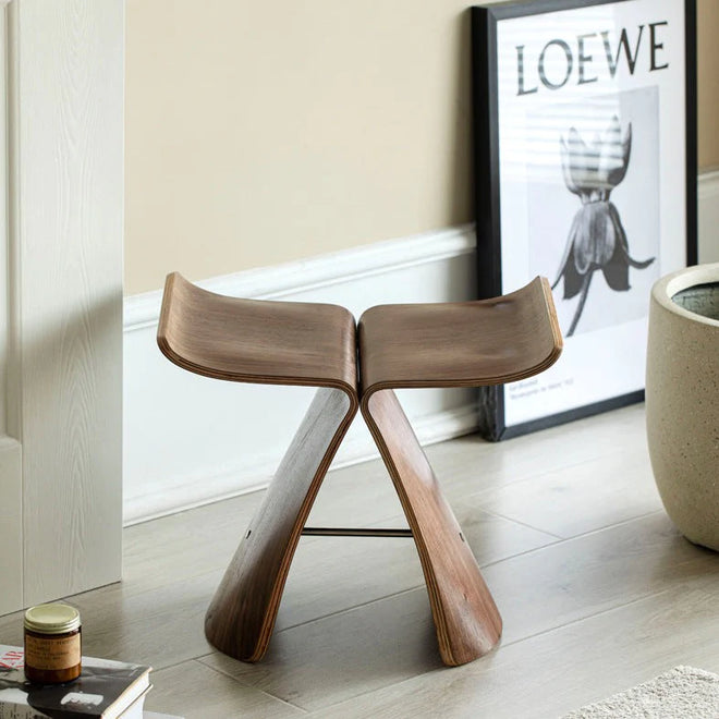 Danish Butterfly Side Table - Walnut